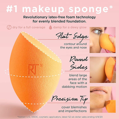 Real Techniques Miracle Complexion Assorted Beauty Sponges Makeup Blender, for Blending & Sculpting, Full Coverage, Professional Makeup Tool, Cruelty Free, Vegan, Latex Free, 6 Piece Sponge Set Health & Beauty > Personal Care > Cosmetics > Cosmetic Tools > Makeup Tools Real Techniques   
