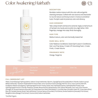 Innersense Organic Beauty - Natural Color Awakening Hairbath Shampoo | Non-Toxic, Cruelty-Free, Clean Haircare (10 Fl Oz | 296 Ml) Health & Beauty > Personal Care > Hair Care INNERSENSE   