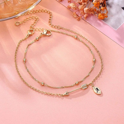 Graduation Gifts for Her 2022 Ankle Bracelets, 14K Gold Plated Inspirational Layering Initial Ankle Bracelets College Graduation Gifts for Her Him Layered Gold Anklets for Women Friendship Gifts Apparel & Accessories > Jewelry > Anklets Yoosteel   