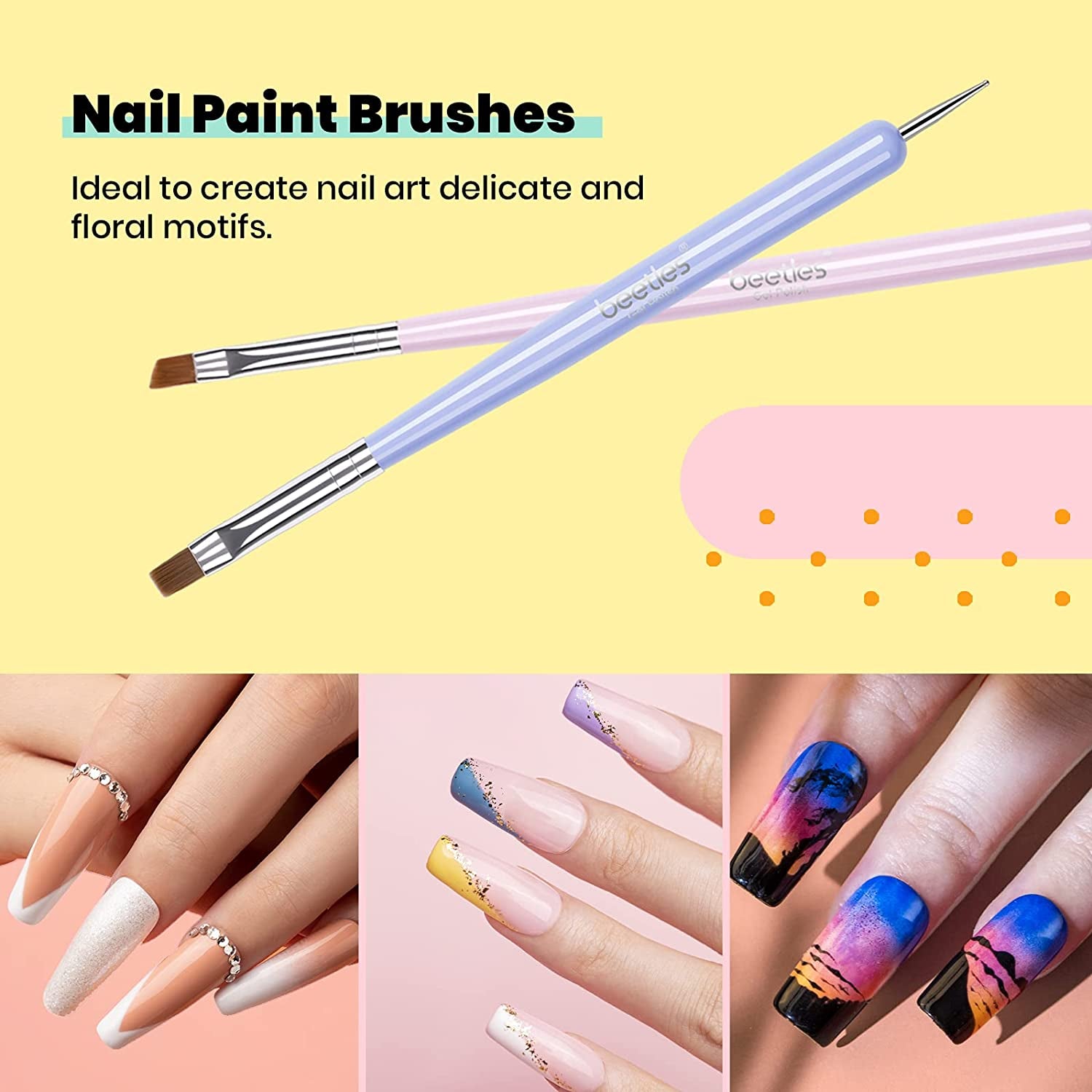 Beetles Nail Art Brushes Set Gel Polish Nail Art Design Pen Painting Tools with Nail Extension Gel Brush, Builder Gel Brush, Nail Art Liner Brush and Nail Dotting Pen for Salon at Home DIY Manicure Health & Beauty > Personal Care > Cosmetics > Cosmetic Tools > Nail Tools beetles Gel Polish   