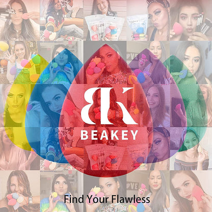 BEAKEY 5 Pcs Makeup Sponge Set, Foundation Blending Beauty Sponge, Flawless for Liquid, Cream, and Powder, Multi-Colored Makeup Sponges Health & Beauty > Personal Care > Cosmetics > Cosmetic Tools > Makeup Tools BEAKEY   