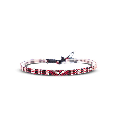 Boho Surfer Bracelet Women & Men - Braided Summer Beach Bracelet - Handmade Festival Accessories - Thin Friendship Bracelets - 100% Waterproof & Adjustable - Ethnic Hippie Style Jewelry (Blue-White) Apparel & Accessories > Jewelry > Bracelets Made by Nami Ruby Red  