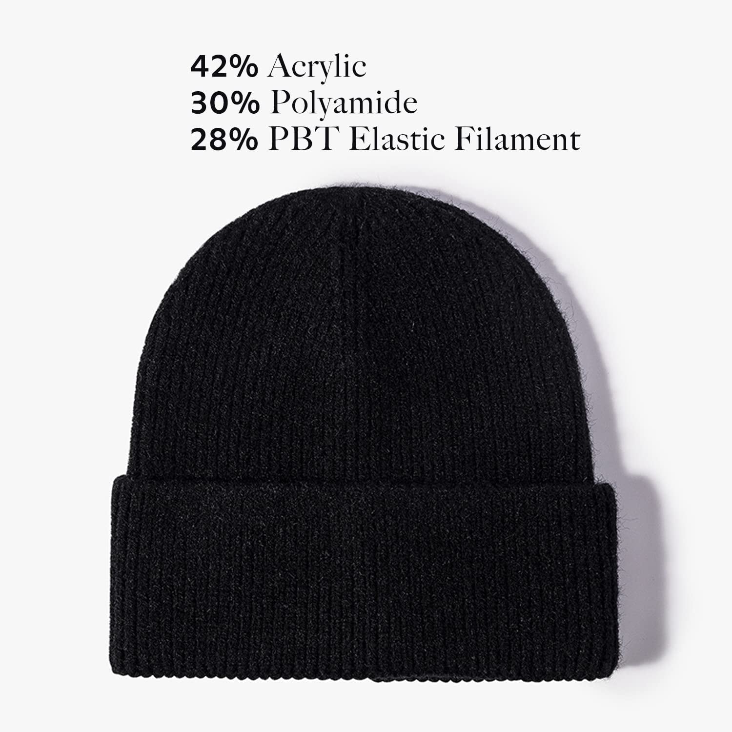 Vermo Knit Beanie Hat for Men&Women, Daily Plain Winter Hat, Stretchy Striped Cuffed Winter Hat Apparel & Accessories > Clothing Accessories > Hats Vermo   