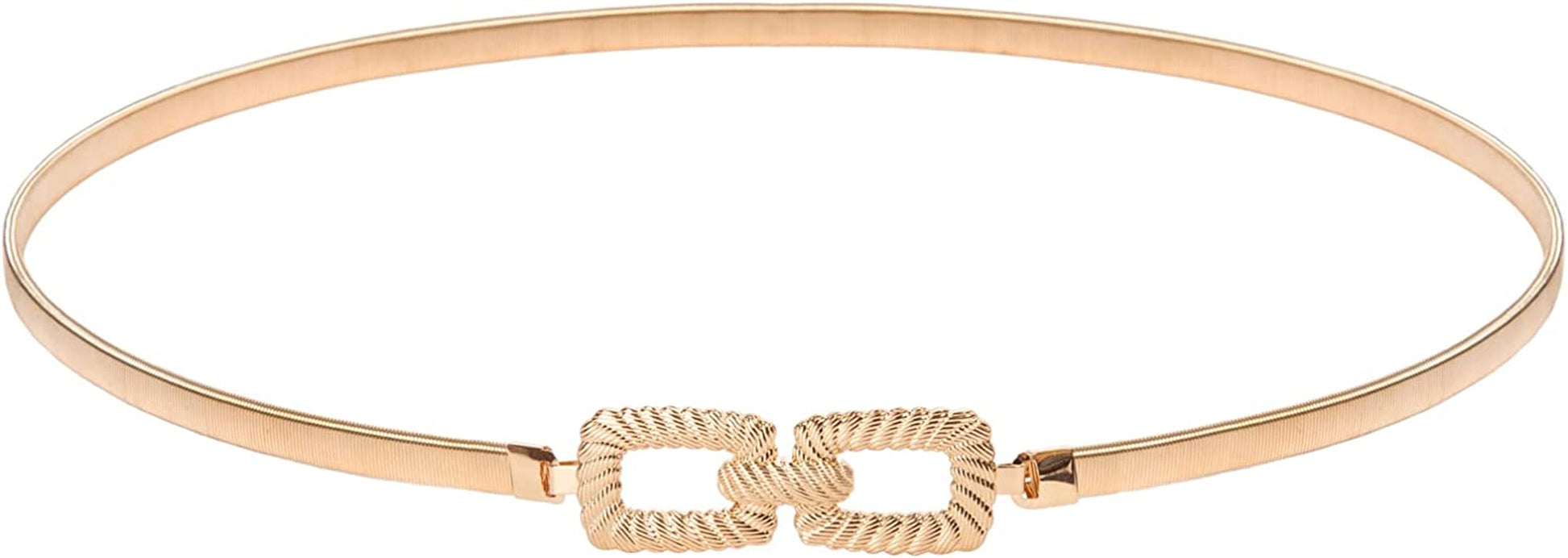 GRACE KARIN Women Skinny Metal Cinch Belt Gold Waistband Elastic Waist Belt CL633 Apparel & Accessories > Clothing Accessories > Belts GRACE KARIN Gold-square31 Large 