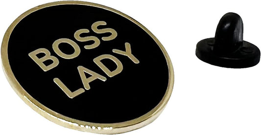 Boss Lady Lapel Pin - Funny Bossy Female Brooch - Mother'S Day Gift for Women Mom Apparel & Accessories > Jewelry > Brooches & Lapel Pins PinMaze   