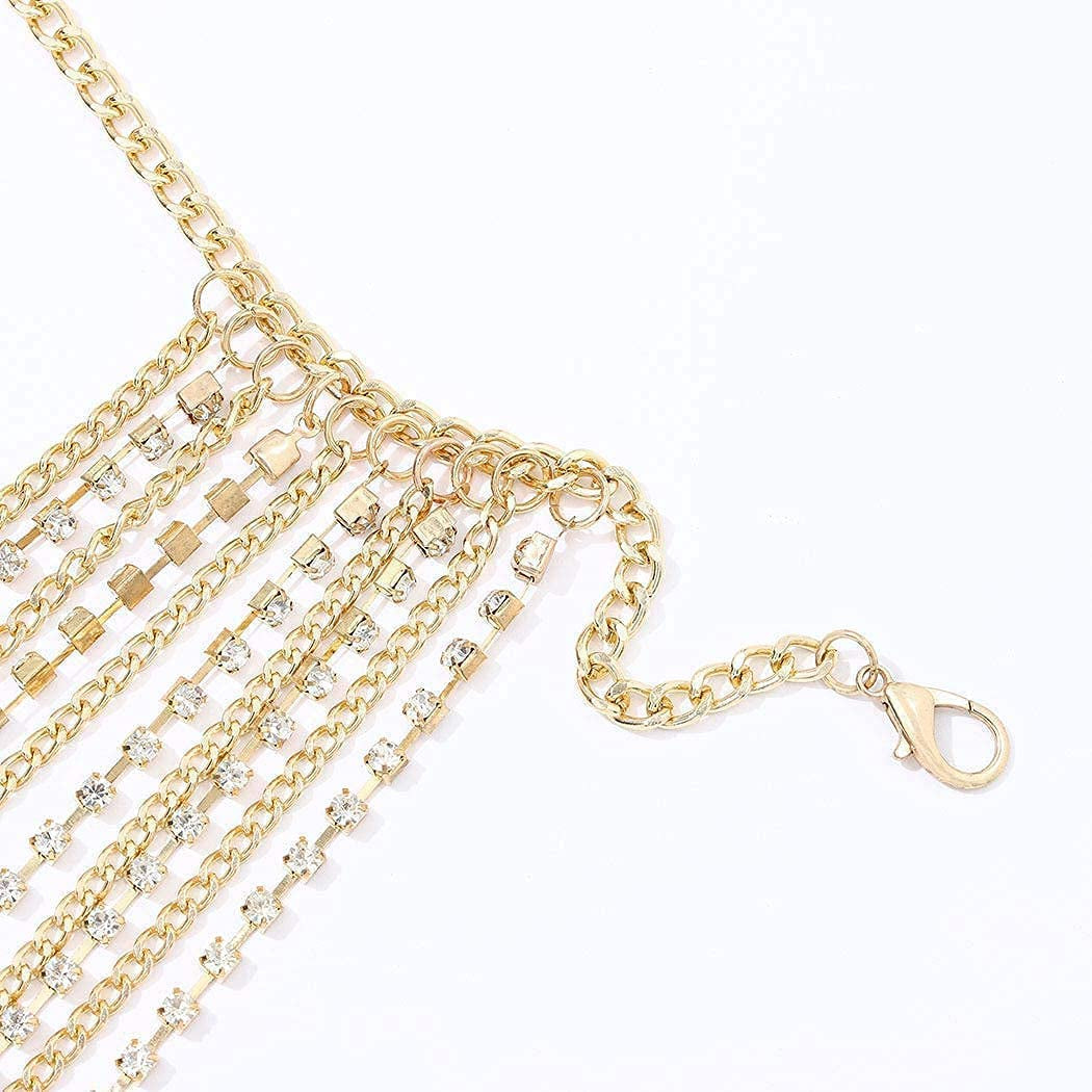 Victray Boho Crystal Layered Waist Chains Beach Belly Body Chain Fashion Belts Body Accessories Jewelry for Women and Girls Apparel & Accessories > Jewelry > Body Jewelry Victray   