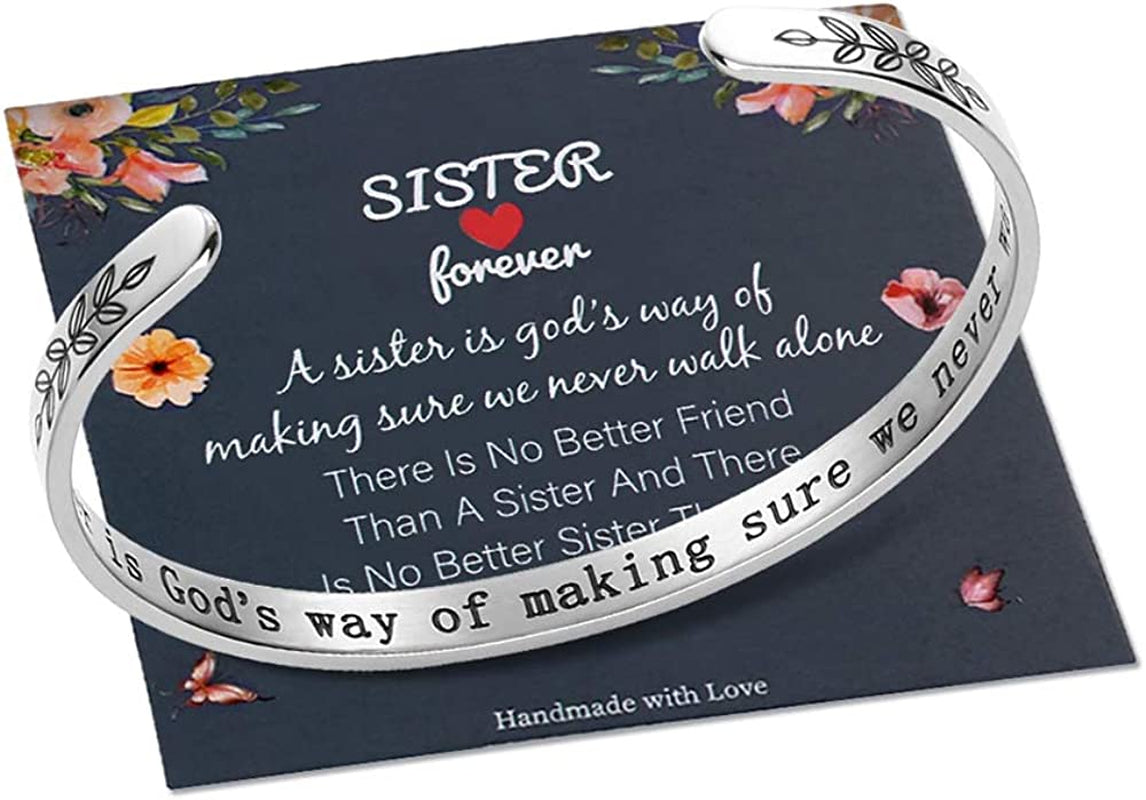 M MOOHAM Graduation Gifts for Her Him 2022, Inspirational Graduation Bracelets Class of 2022 High School College Graduation Gifts for Her with Graduation Box Apparel & Accessories > Jewelry > Bracelets M MOOHAM A sister is God's way of making sure we never walk alone  