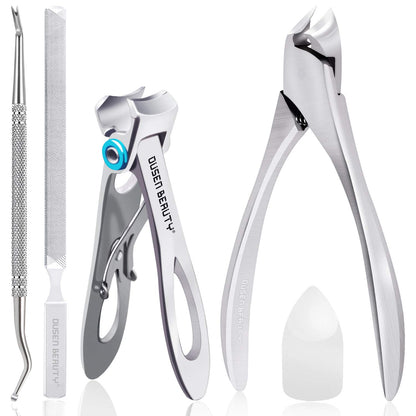 Nail Clippers for Thick Nails, Professional Ingrown Toenail Clippers Podiatrist Tools, Wide Jaw Opening Thick Nail Clippers, Stainless Steel Large Toenail Clippers Pedicure Kit 4 Pcs for Seniors & Men Health & Beauty > Personal Care > Cosmetics > Cosmetic Tools > Nail Tools Ousen Beauty   