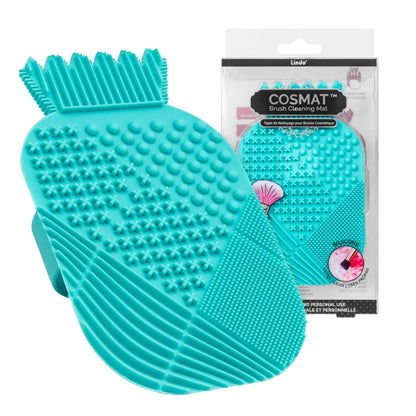 Lindo Cosmat Makeup Brush Cleaning Mat - Silicone Brush Scrubber, Portable Washing Tool with Handle (Purple) Health & Beauty > Personal Care > Cosmetics > Cosmetic Tools > Makeup Tools Lindo Green  