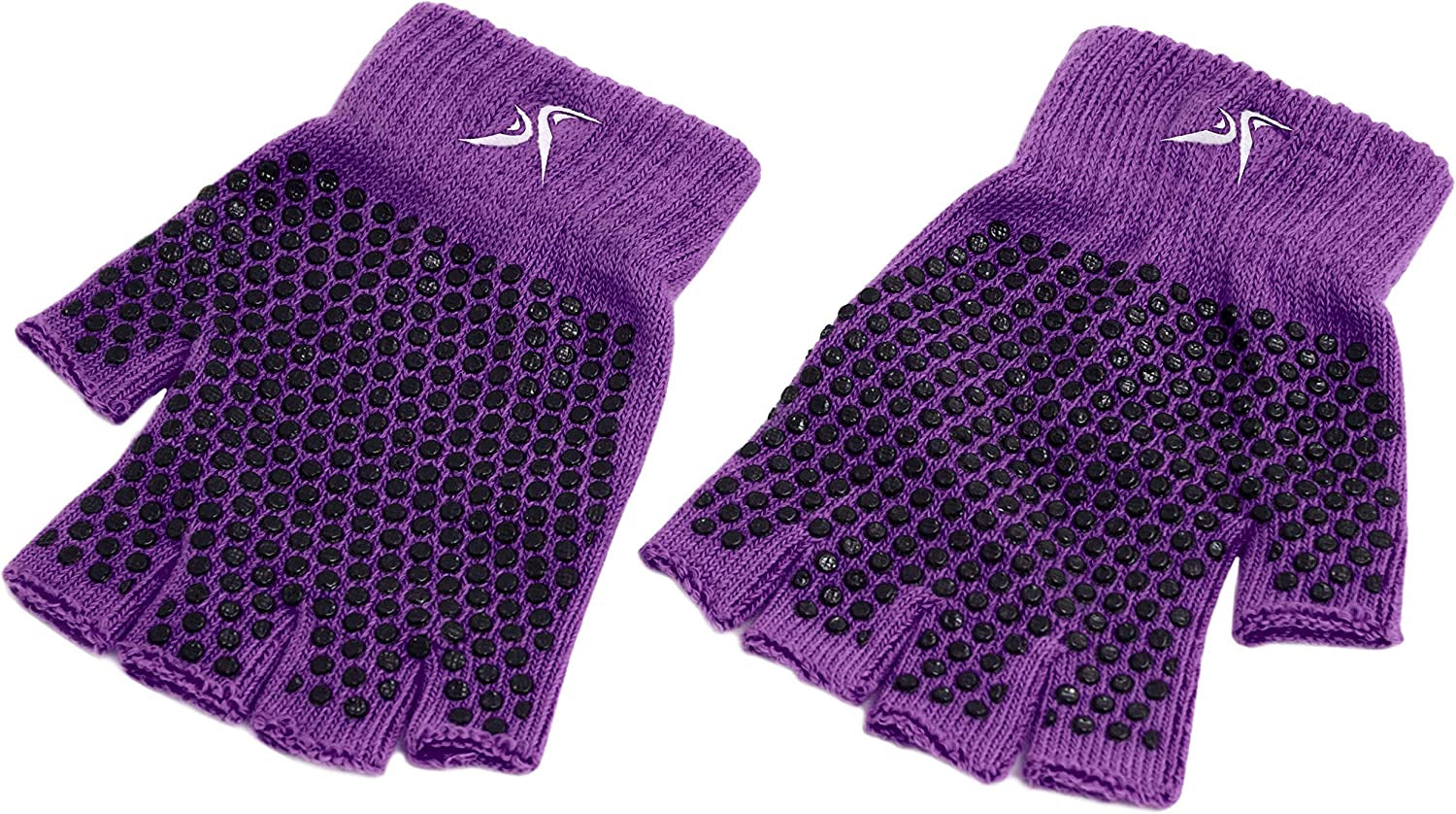 Prosourcefit Grippy Yoga Gloves, One Size Fits All, Non-Slip Fingerless Design in Multiple Colors Apparel & Accessories > Clothing Accessories > Gloves & Mittens ProsourceFit Purple  