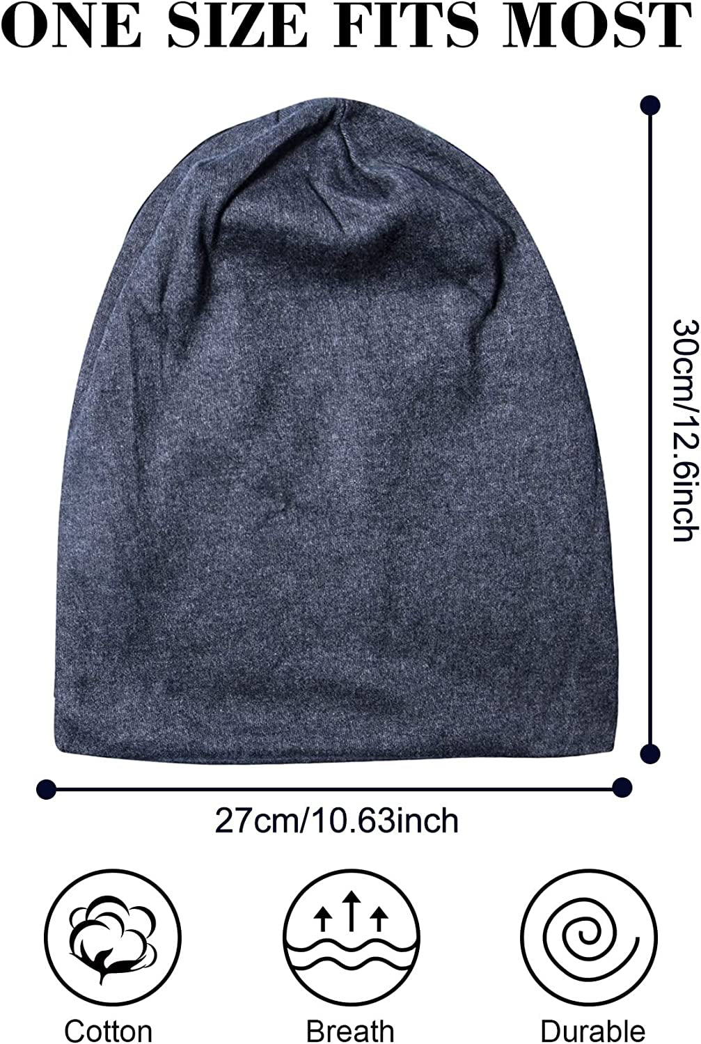 Senker Fashion 2 Pack Cotton Slouchy Beanie Hats, Chemo Headwear Caps for Women and Men Apparel & Accessories > Clothing Accessories > Headwear Senker Fashion   