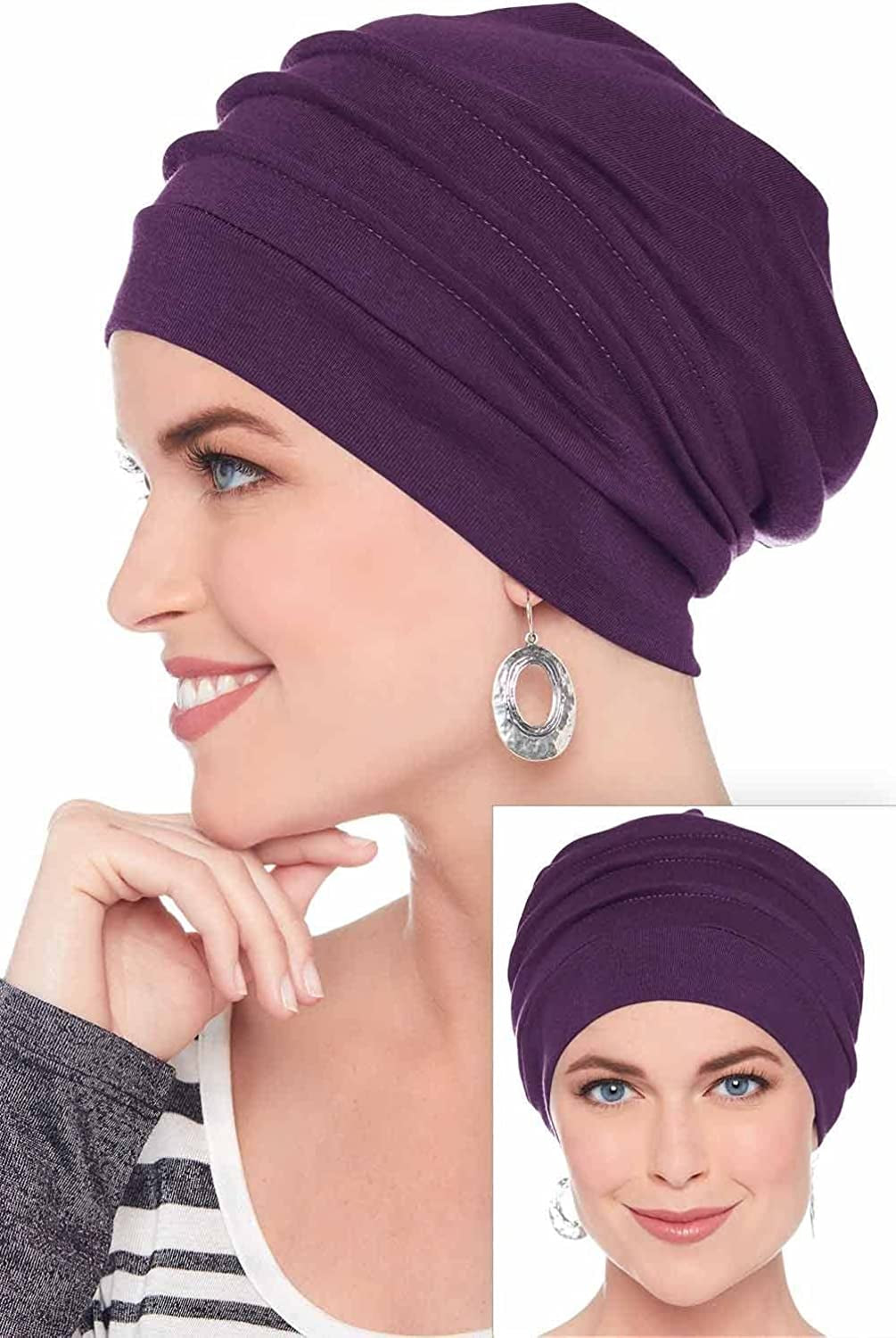 Headcovers Unlimited Slouchy Snood Hat - 100% Cotton Slouchy Beanie Hats for Women Apparel & Accessories > Clothing Accessories > Headwear Headcovers Unlimited   