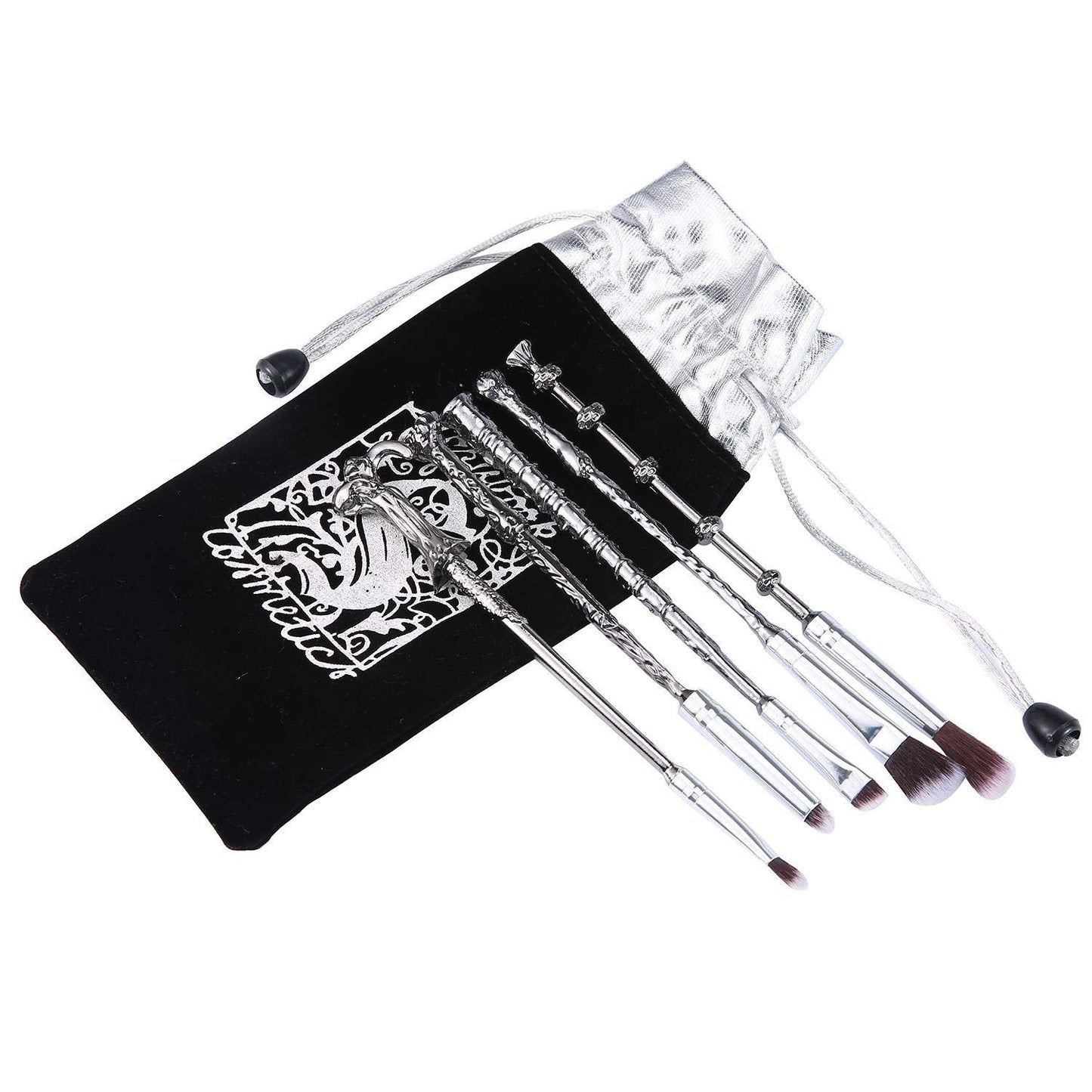 Harry Potter Makeup Brushes Kit 5Pcs with Bag Magic Wizard Wand Metal Make up Brush Set Tool for Foundation Powder Concealers Eye Shadows Eyeliner Blending Eyeshadow Face Pencil Lip Palette Beauty Health & Beauty > Personal Care > Cosmetics > Cosmetic Tools > Makeup Tools YIXIANG   