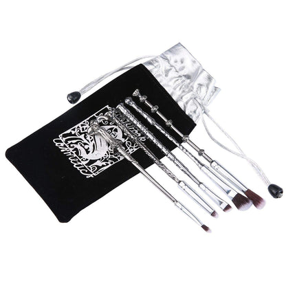 Harry Potter Makeup Brushes Kit 5Pcs with Bag Magic Wizard Wand Metal Make up Brush Set Tool for Foundation Powder Concealers Eye Shadows Eyeliner Blending Eyeshadow Face Pencil Lip Palette Beauty Health & Beauty > Personal Care > Cosmetics > Cosmetic Tools > Makeup Tools YIXIANG   