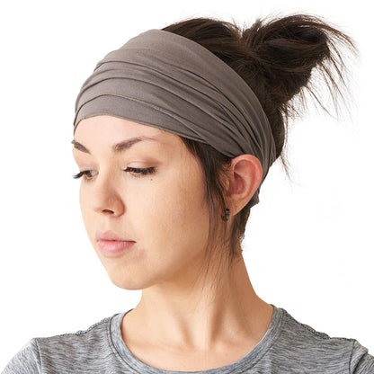 Mens Head Wraps Elastic Bandana - Japanese Headband Workout Women Hair Black Apparel & Accessories > Clothing Accessories > Bandanas & Headties CHARM Charcoal Gray  