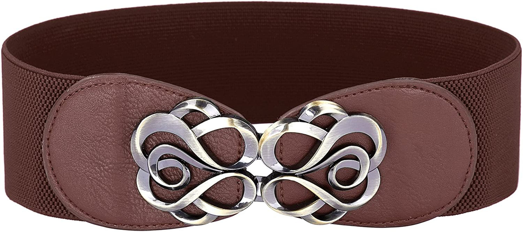 Women Stretchy Vintage Dress Belt Elastic Waist Cinch Belt CL413 Apparel & Accessories > Clothing Accessories > Belts GRACE KARIN Coffee X-Large 