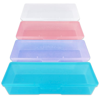 Beauticom Personal Box Storage Case for Professional Manicurist Nails Pedicure (Large Size) (4 Pieces Mix Color, Mix Color: Pink, Blue, Frosted, Purple) Health & Beauty > Personal Care > Cosmetics > Cosmetic Tools > Nail Tools Beauticom Mix Color 4 Pieces 