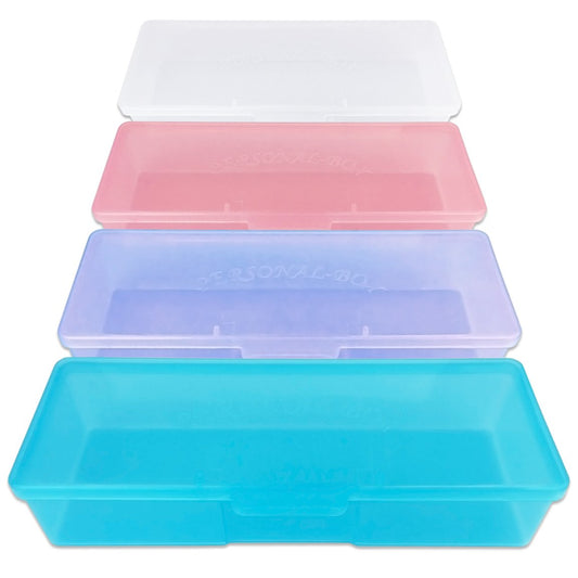 Beauticom Personal Box Storage Case for Professional Manicurist Nails Pedicure (Large Size) (4 Pieces Mix Color, Mix Color: Pink, Blue, Frosted, Purple) Health & Beauty > Personal Care > Cosmetics > Cosmetic Tools > Nail Tools Beauticom Mix Color 4 Pieces 