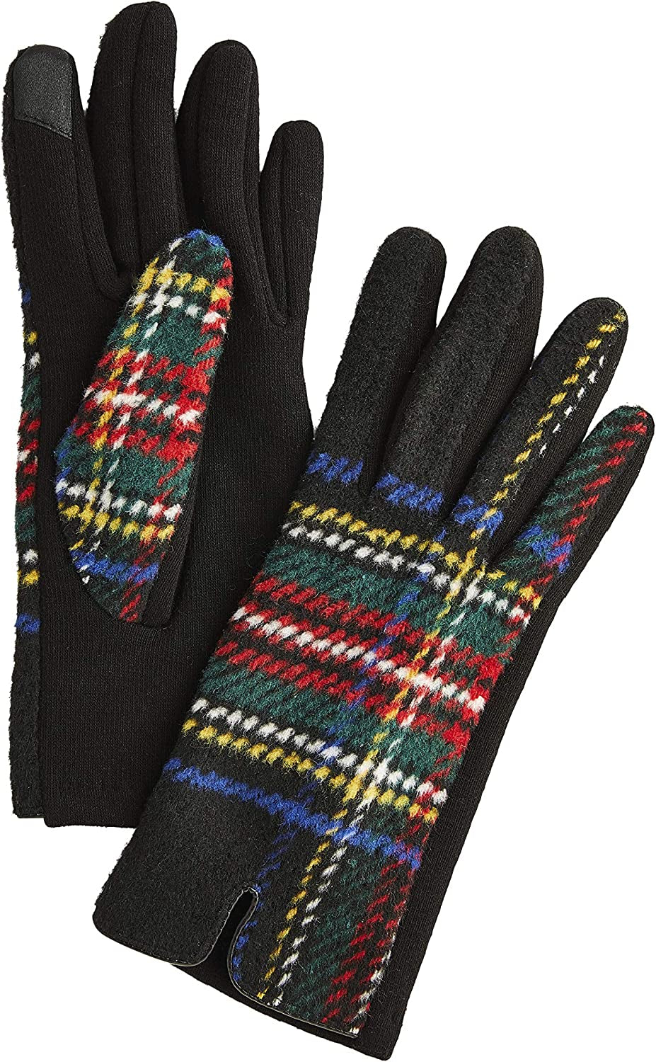 Mud Pie Womens Large Tartan Plaid Glove Apparel & Accessories > Clothing Accessories > Gloves & Mittens Mud Pie Black One Size 