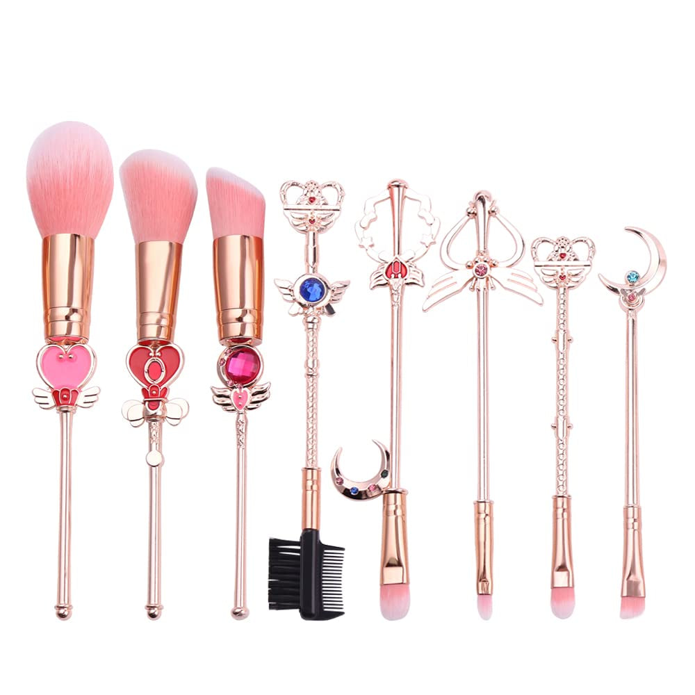 Potter Makeup Brush Set for Women with Gift Bag 5Pcs Metal Magic Eye Shadow Eyeliner Blending Pencil Lip Brush Beauty Tools (Bronze01) Health & Beauty > Personal Care > Cosmetics > Cosmetic Tools > Makeup Tools PIOZIO Pink2  