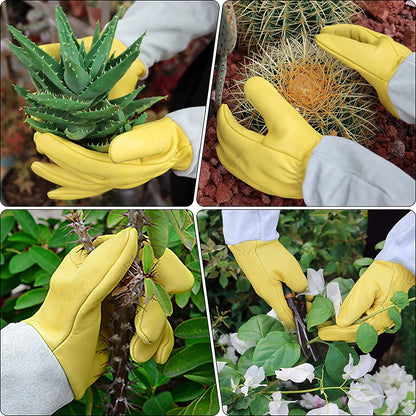 Supersfel Gardening Gloves for Women/Men, Rose Pruning Thorn-Proof Gloves, with Adjustable Cuff and Durable Goatskin Leather, Comfy Breathable Long Sleeve Work Garden Gauntlet Gloves for Yard Work(M) Apparel & Accessories > Clothing Accessories > Gloves & Mittens Supersfel   
