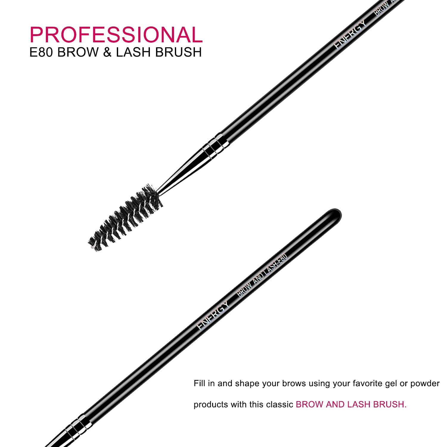 ENERGY Spoolie Brush E80 Makeup Eyebrow Brush Mascara Eyelash Makeup Brush Tool for Brow Powders Waxes Gels and Blends, Black Health & Beauty > Personal Care > Cosmetics > Cosmetic Tools > Makeup Tools ENERGY   