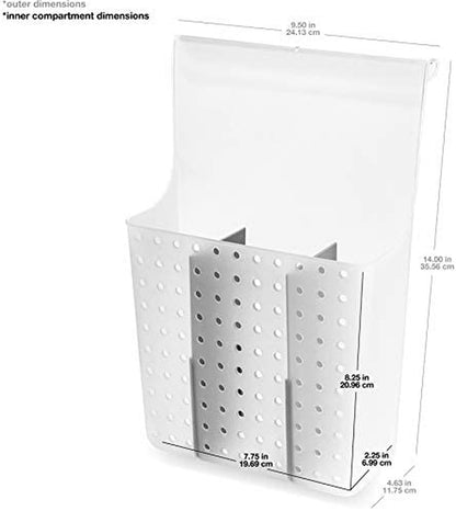 Madesmart Overdoor Hair Tools Organizer with Dividers - Grey, Frost | BATH COLLECTION | Storage for Curling Wand, Hair Straightening Flat Irons and Brushes | BPA Free Health & Beauty > Personal Care > Cosmetics > Cosmetic Tools > Skin Care Tools madesmart   