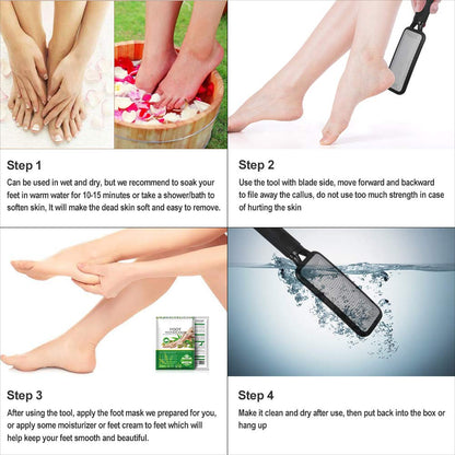 Turritopsisd Foot File with Foot Mask, Colossal Pedicure Rasp Professional Stainless Steel Feet File to Remove Hard Skin and Callus Dead Skin, Used on Both Dry and Wet Foot Care(Black) Health & Beauty > Personal Care > Foot Care TurritopsisD   