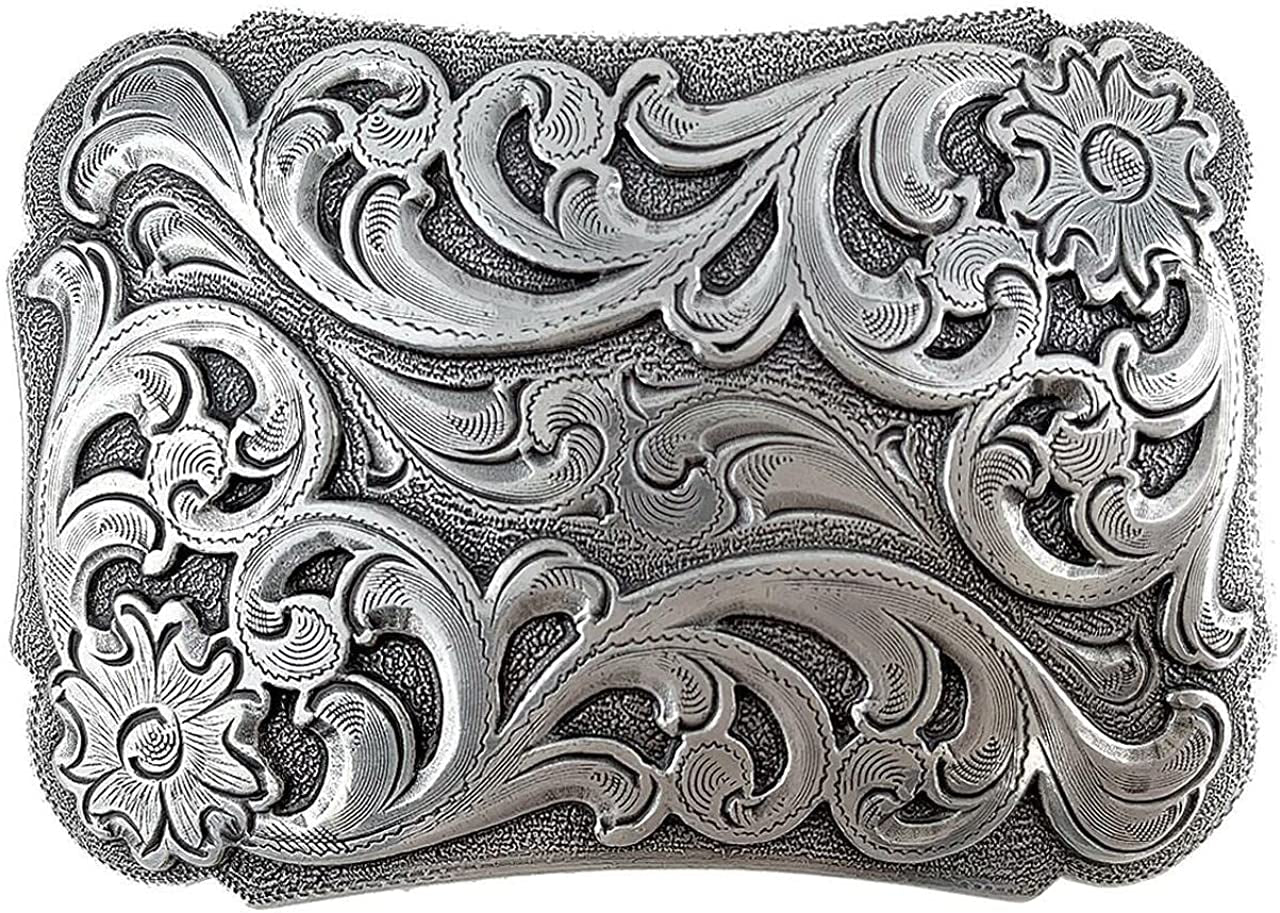 Western Floral Eagle Dogs Birds Star Replacement Belt Buckle Fits 1-1/2"(38Mm) Belt Strap-Multi-Style Options Apparel & Accessories > Clothing Accessories > Belt Buckles Belts.com Type Buckle U3 - Ha0038 Antique Silver 1-1/2" 