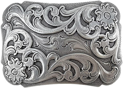 Western Floral Eagle Dogs Birds Star Replacement Belt Buckle Fits 1-1/2"(38Mm) Belt Strap-Multi-Style Options Apparel & Accessories > Clothing Accessories > Belt Buckles Belts.com Type Buckle U3 - Ha0038 Antique Silver 1-1/2" 