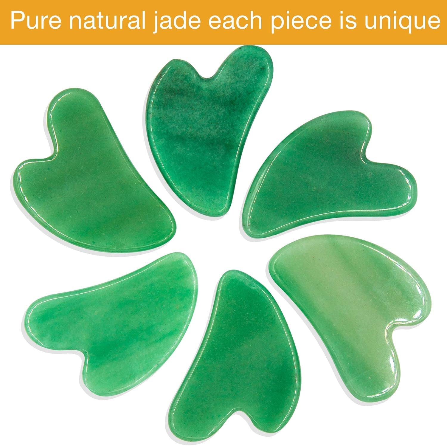 Gua Sha Stone, Guasha Tool for Face, Gua Sha Scraping Massage Natural Jade Face Neck Body Acupressure Scraper Therapy Tool Health & Beauty > Personal Care > Cosmetics > Cosmetic Tools > Skin Care Tools AOVIOANDY   