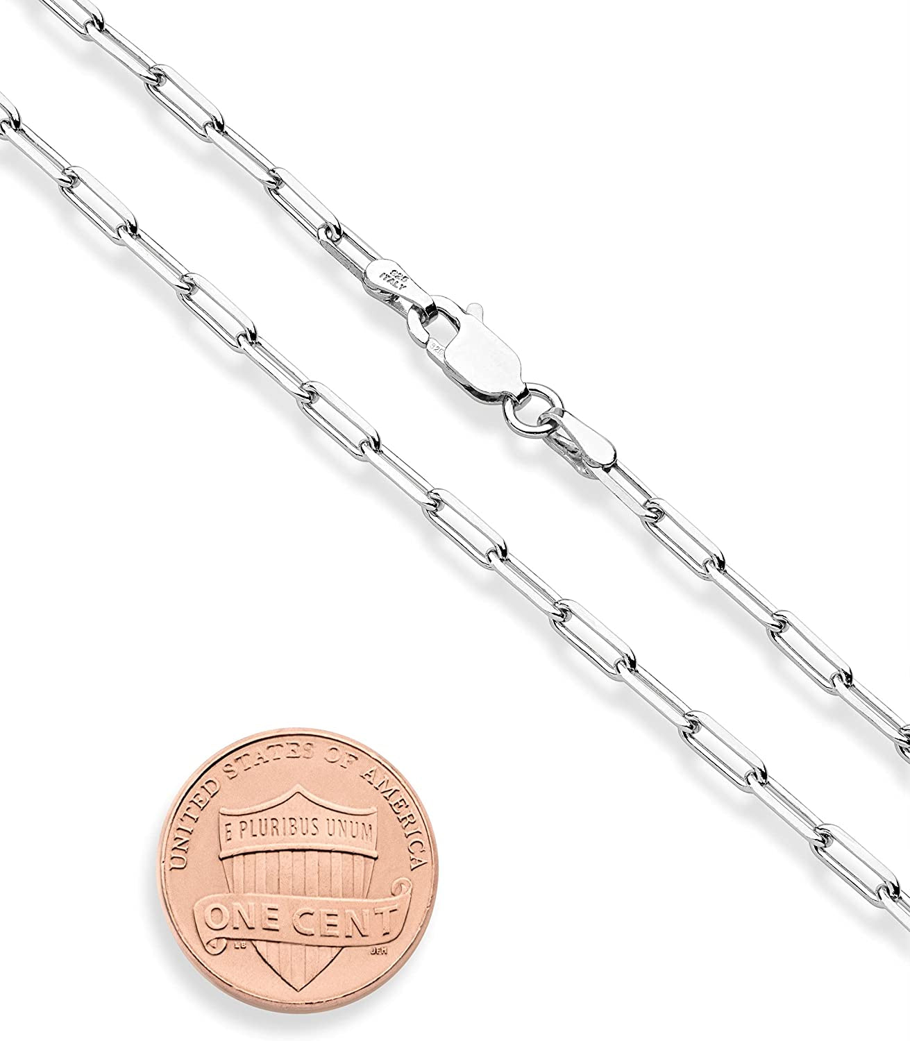 Miabella Solid 925 Sterling Silver or 18Kt Yellow Gold over Silver Italian 2.5Mm Paperclip Link Chain Anklet Ankle Bracelet for Women, Made in Italy Apparel & Accessories > Jewelry > Anklets Miabella   