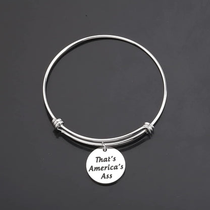 ENSIANTH Movie Inspire Gift That’S America’S Ass Keychain Captain Gift Fan Gift Apparel & Accessories > Jewelry > Necklaces ENSIANTH   