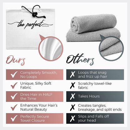 Microfiber Hair Drying Towel Wrap for Curly and Wavy Hair - Large Smooth and Silky Curly Hair Product for Women Girls and Kids - Quick Drying - Works for Hair Extensions - Pink - the Perfect Haircare Health & Beauty > Personal Care > Hair Care The Perfect Haircare   
