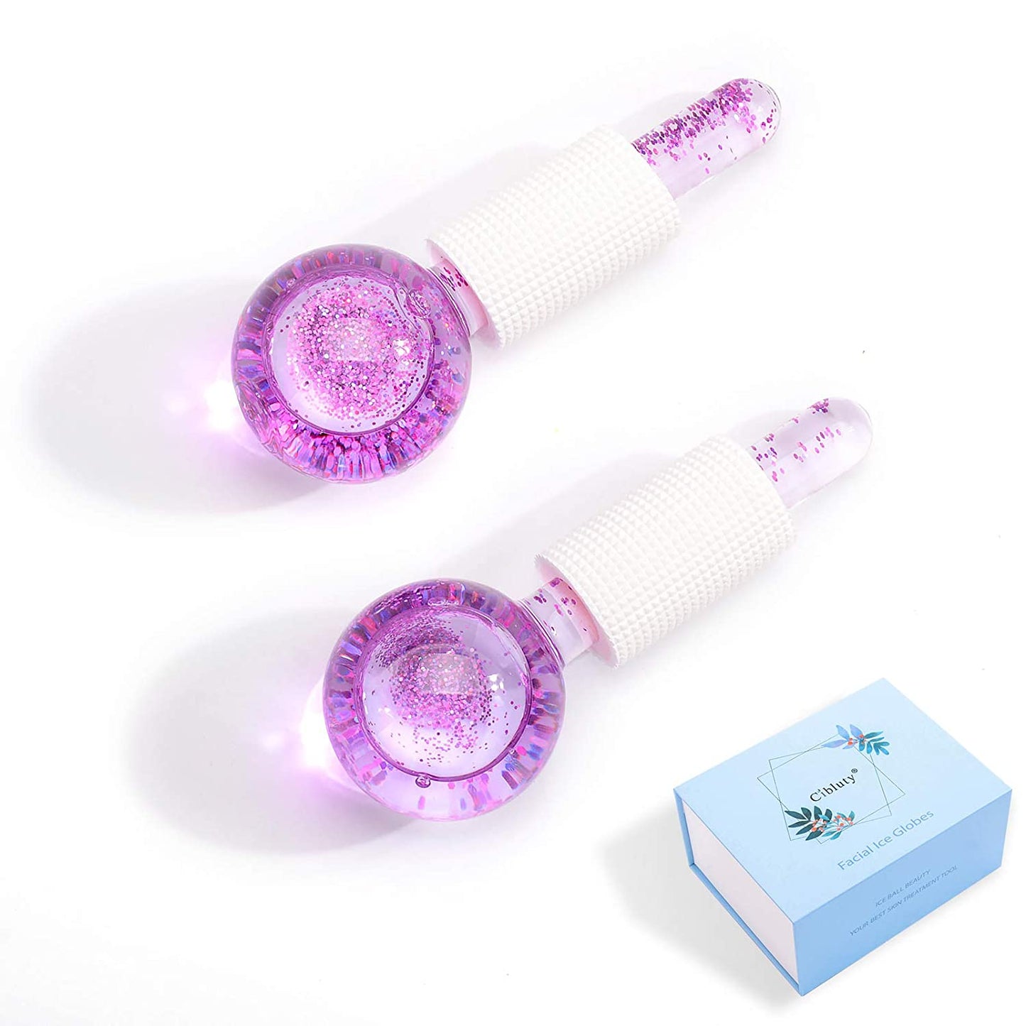 CIBLUTY ICE GLOBES for FACIAL, 2 PCS Facial Globes for Massage Tool, Facial Roller Cold Skin Massagers, Tighten Skin, Reduce Puffiness and Dark Circles, Enhance Circulation Health & Beauty > Personal Care > Cosmetics > Cosmetic Tools > Skin Care Tools CIBLUTY Purple  
