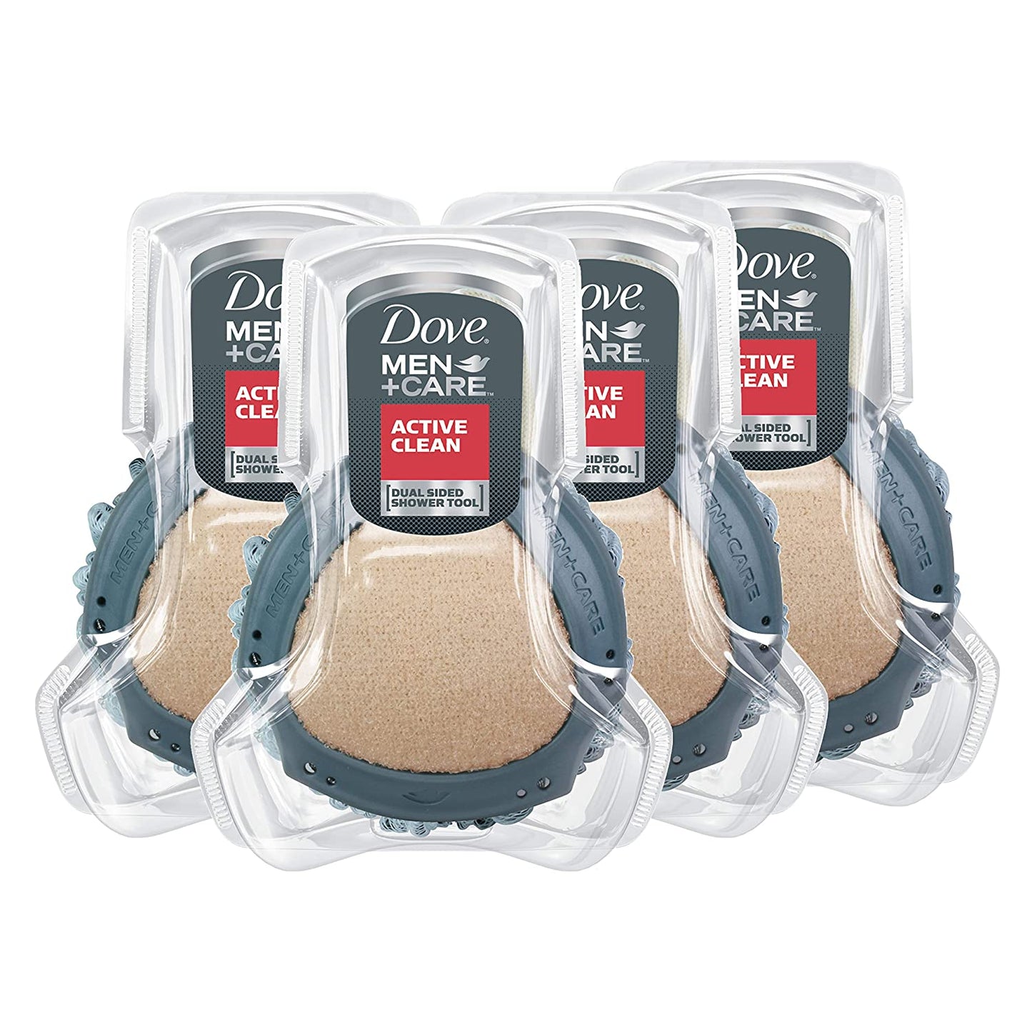 Dove Men+Care Shower Tool for Stronger, Healthy-Feeling Skin Active Clean Scrubs and Exfoliates for a Deeper Clean with Body Wash, 4 Count Health & Beauty > Personal Care > Cosmetics > Cosmetic Tools > Skin Care Tools DOVE MEN + CARE   