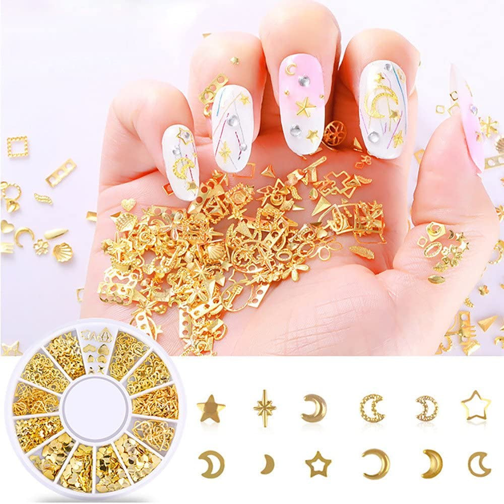 Ocean Nail Art Studs Gold Charms Summer Sea DIY Decoration Nail Art Sticker Tip Nail Sticker Sequins Colorful DIY Nail Art Decoration Tool (E) Health & Beauty > Personal Care > Cosmetics > Cosmetic Tools > Nail Tools LiPing   