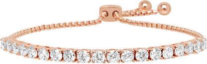 Devin Rose Women’S Bolo Bracelet – Slide Adjustable Cubic Zirconia Crystal Tennis Bracelet Apparel & Accessories > Jewelry > Bracelets Devin Rose 4mm Pink  