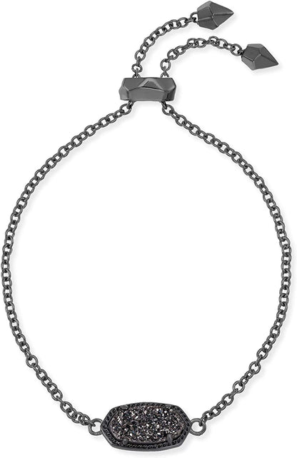 Kendra Scott Elaina Link Chain Bracelet for Women Apparel & Accessories > Jewelry > Bracelets Kendra Scott GUNMETAL - BLACK DRUSY  