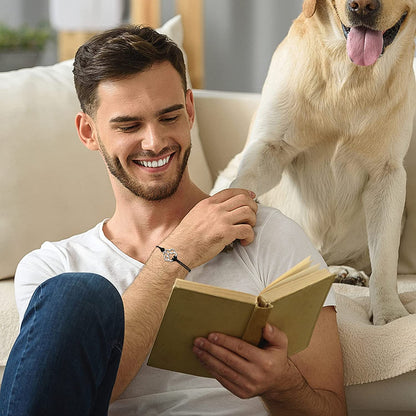 Puppy Dog Bracelet for Women Men Friendship Gift for Best Friends Couples Dog Memorial Gift Adjustable String Paw Print Charm Pet Bracelet for Women Men Girls Boys Dog Lover Dog Loss Sympathy Gift Apparel & Accessories > Jewelry > Bracelets Plwelth   