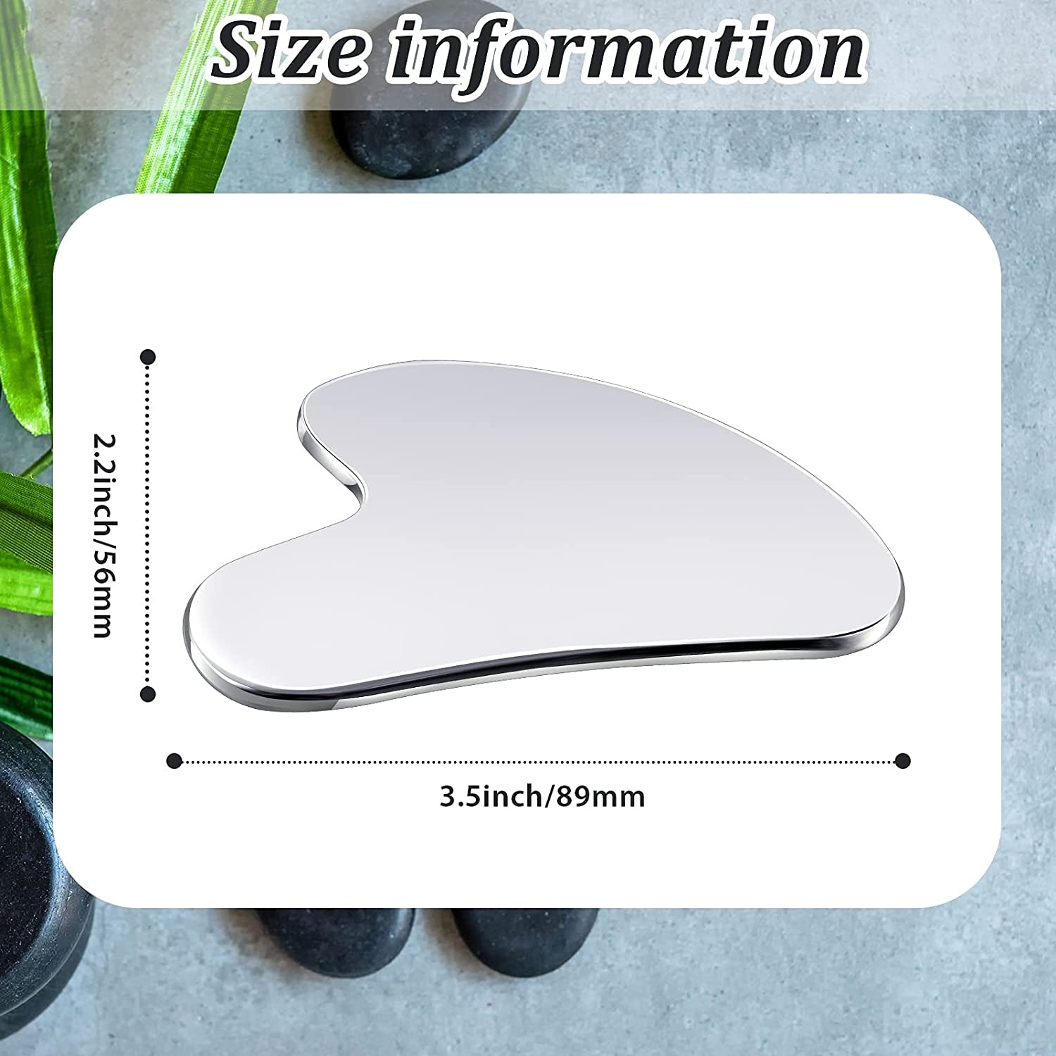 Nuanchu Stainless Steel Gua Sha Facial Tools Guasha Tool for Face Metal Gua Sha Tighten Skin Heart Massage Guasha Beauty Tool for Body Eyes Neck Massager with Travel Pouch (Heart Style) Health & Beauty > Personal Care > Cosmetics > Cosmetic Tools > Skin Care Tools Nuanchu   