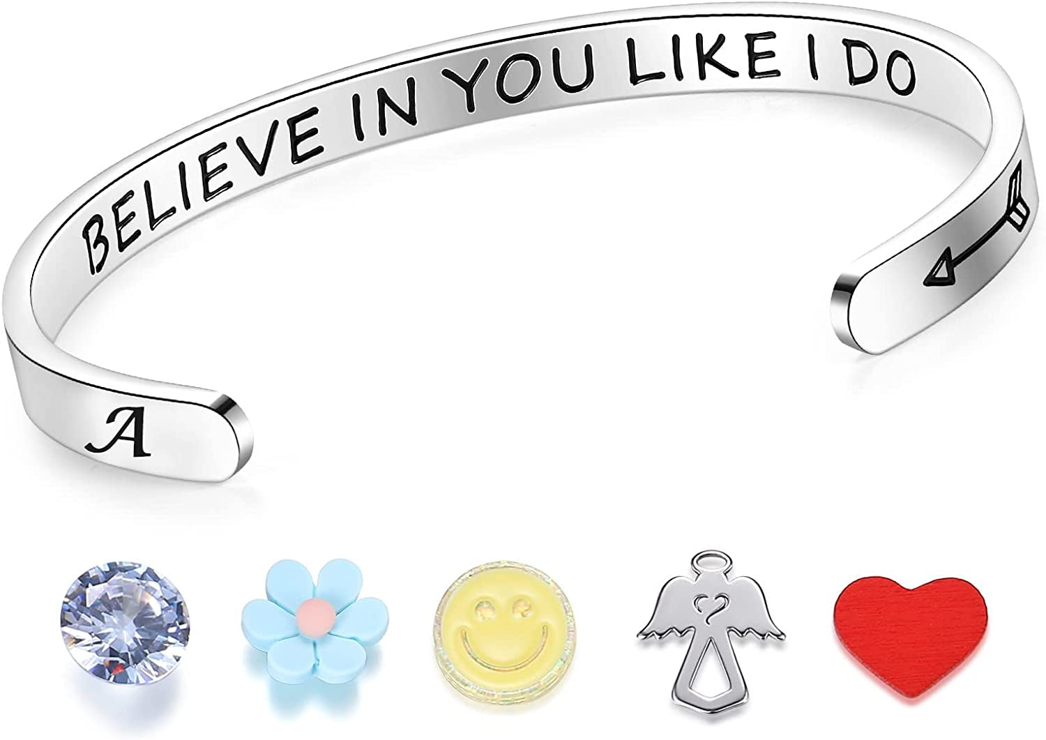 SAM & LORI Unique Matching Bracelets for Best Friends Couples Mother Daughter Son Dad Sisters Brothers-Unisex Adjustable Bracelets- Comes with Cards in Giftable Packing Apparel & Accessories > Jewelry > Bracelets SAM & LORI A-Believe in you like I do  