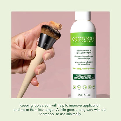 Ecotools Makeup Brush and Sponge Cleansing Shampoo Bundle, Removes Dirt and Oil Impurities from Face Brushes, Hyoallergenic, 6 Fl.Oz./ 177 Ml Each, 2 Count Health & Beauty > Personal Care > Cosmetics > Cosmetic Tools > Makeup Tools EcoTools   