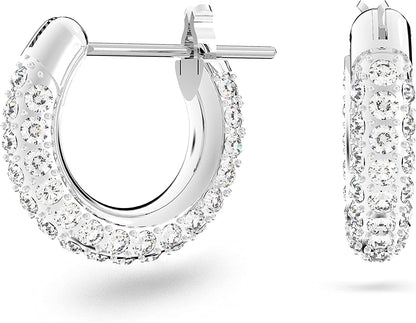 Swarovski Stone Crystal Pierced Hoop Earring Jewelry Collection Apparel & Accessories > Jewelry > Earrings SWAROVSKI Rhodium Tone Finish  