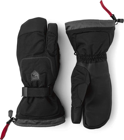Hestra Alpine Gauntlet SR 3-Finger Glove Apparel & Accessories > Clothing Accessories > Gloves & Mittens Hestra Black/Black 8 