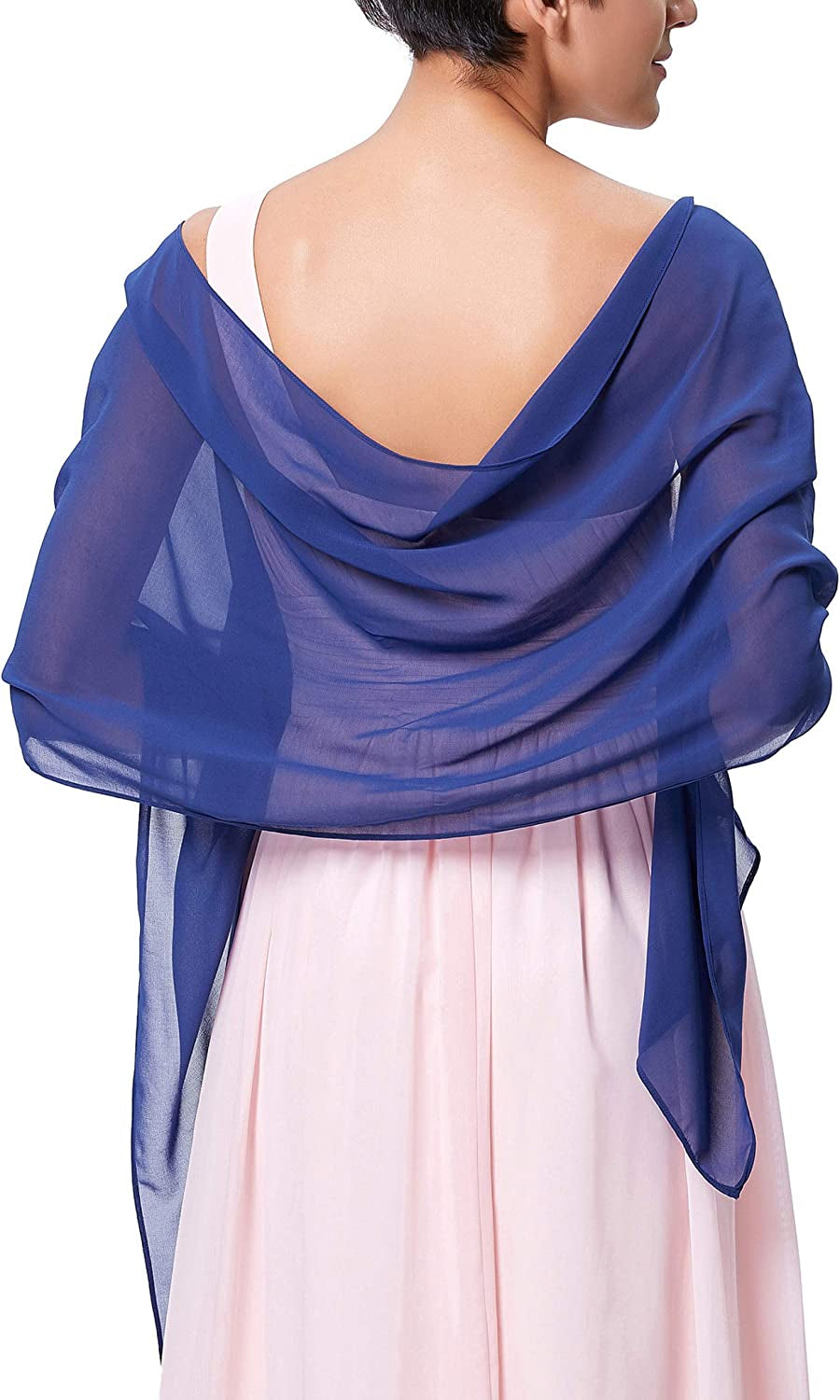 Kate Kasin Soft Chiffon Pashmina Scarf Shawls and Wraps for Formal Evening Party Dress, Bride Bridesmaid Shawl for Wedding Apparel & Accessories > Clothing Accessories > Scarves & Shawls Kate Kasin Royal Blue 72*18inch 