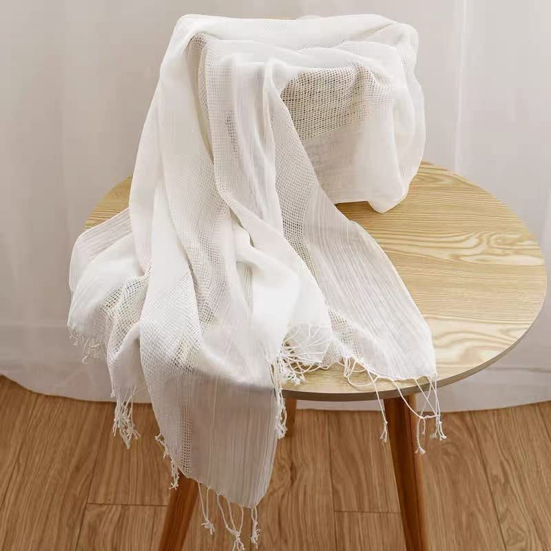 Jeelow Cotton Feel Scarf Shawl Wrap Soft Lightweight Scarves and Wraps for Men Women Apparel & Accessories > Clothing Accessories > Scarves & Shawls Jeelow   
