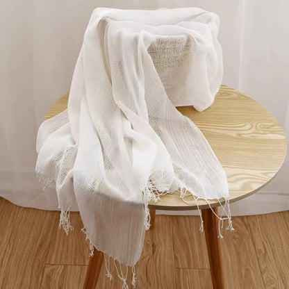 Jeelow Cotton Feel Scarf Shawl Wrap Soft Lightweight Scarves and Wraps for Men Women Apparel & Accessories > Clothing Accessories > Scarves & Shawls Jeelow   