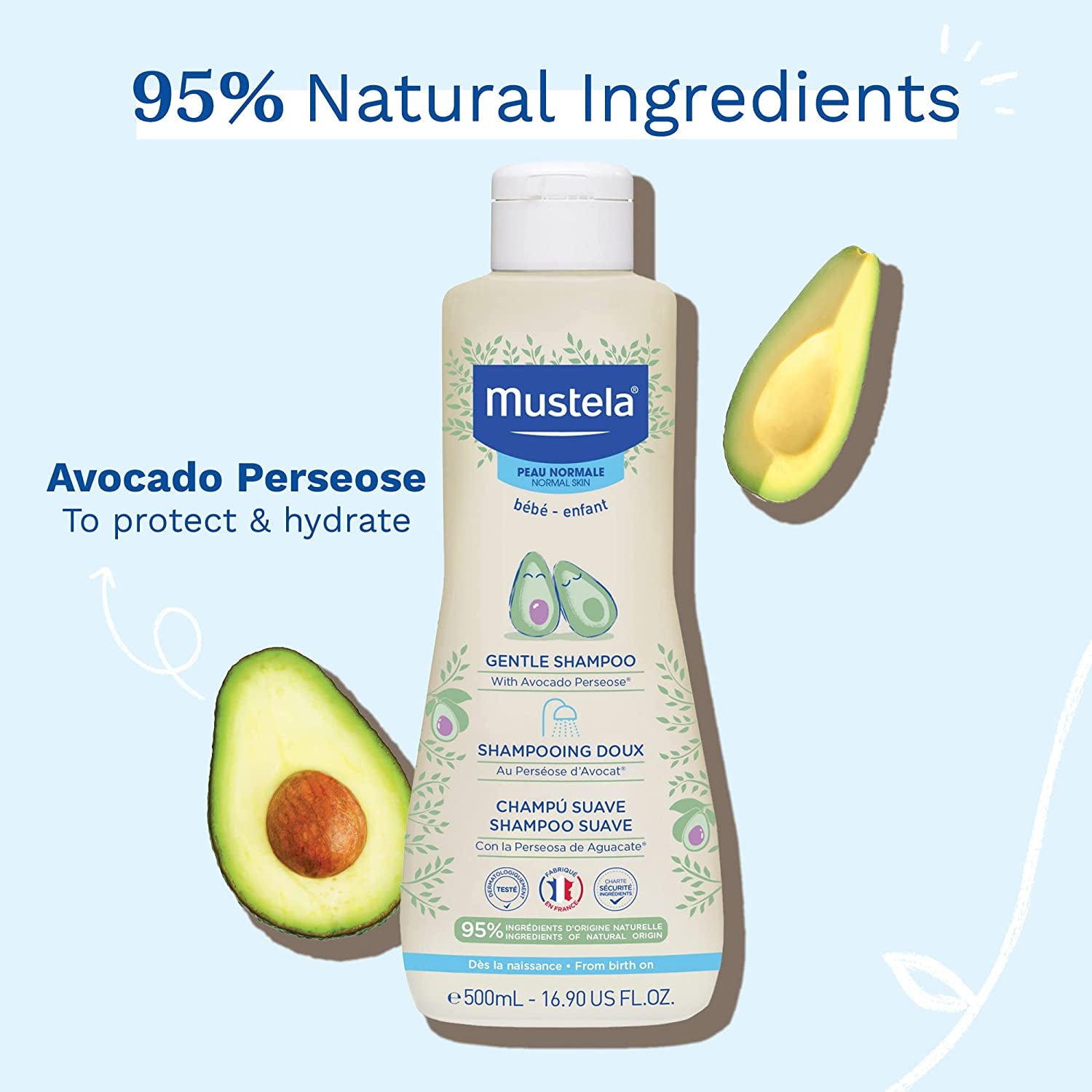 Mustela Baby Gentle Shampoo with Natural Avocado - Hair Care for Kids of All Ages & Hair Types - Tear-Free & Biodegradable Formula - Various Sizes - 1 or 2-Pack Health & Beauty > Personal Care > Hair Care Mustela   