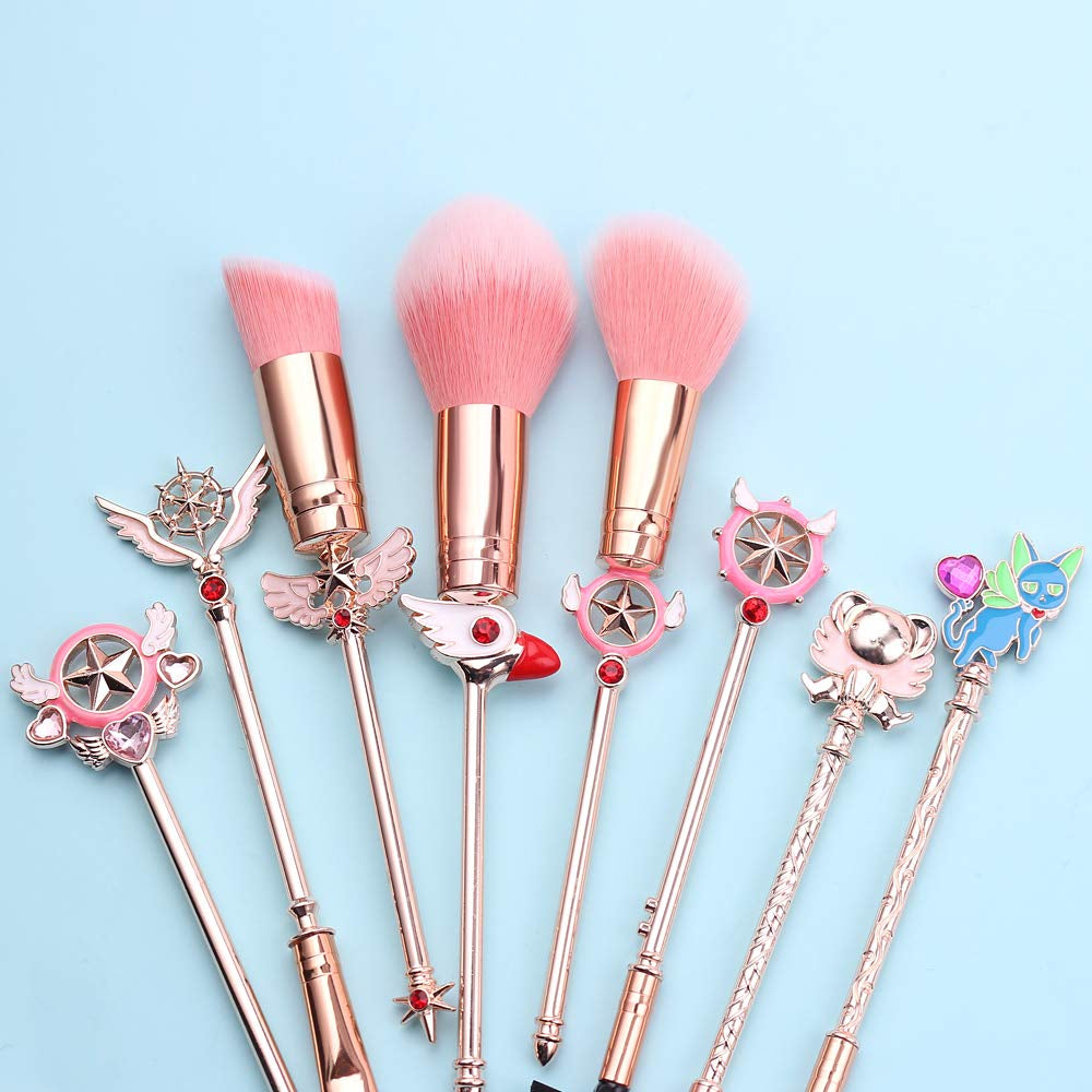 Makeup Brushes Set Magic Sailor Moon / Sakura Cosmetic Makeup Tool Kit Set of 8 Pink Drawstring Bag Included (Sakura) Health & Beauty > Personal Care > Cosmetics > Cosmetic Tools > Makeup Tools BestM   
